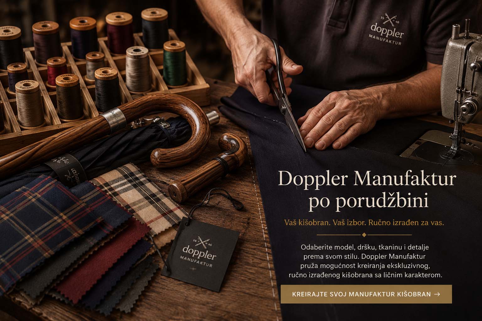Doppler Manufaktur Castanie, eksluzivni, ručno rađeni kišobran
